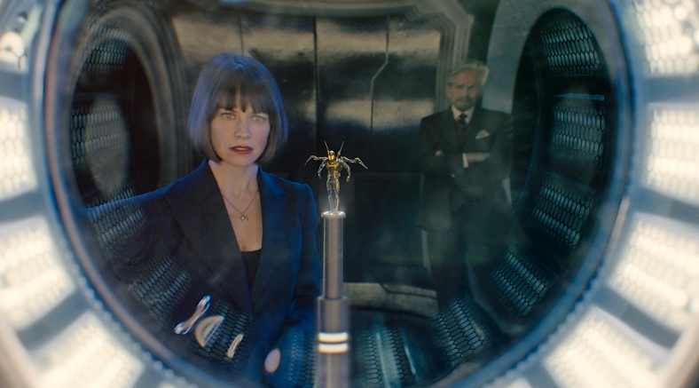 Hope Van Dyne (Evangeline Lilly) and Hank Pym (Michael Douglas)