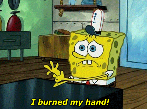 i burned my hand