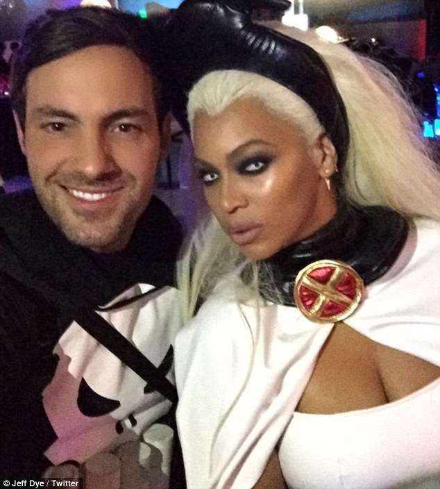 Beyonce as Storm and Jeff Dye as the Punisher