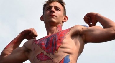spider-man body art fireflowercat