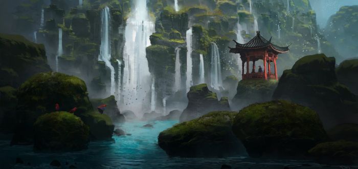 island_of_a_thousand_waterfalls_by_threedeee.d9ox6px