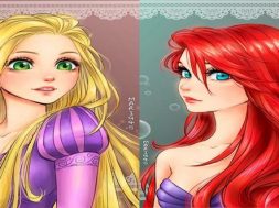 Disney Princesses Meet Anime