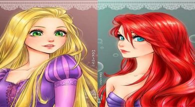 Disney Princesses Meet Anime