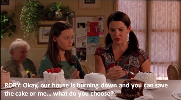 Gilmore Girls love cake