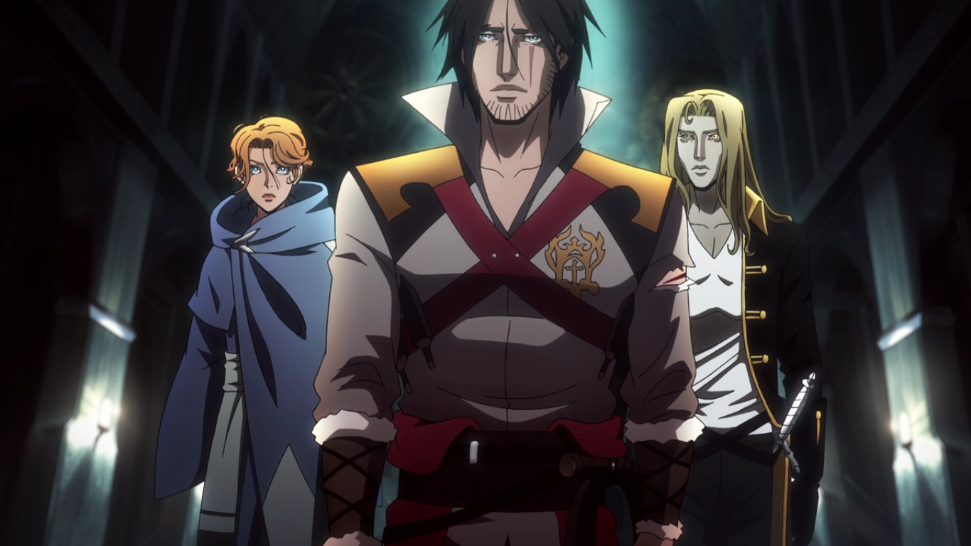 Sypha Belnades, Trevor Belmont and Alucard