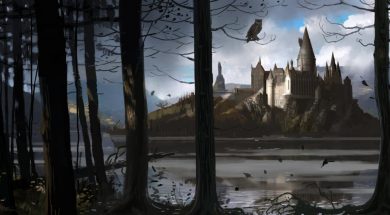 HogwartsCastle_WB_F4_HogwartsThroughTheTrees_Illust_100615_Land