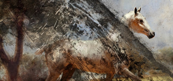 battlefield horse painting
