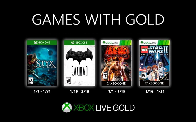 January Games With Gold Titles Now Available