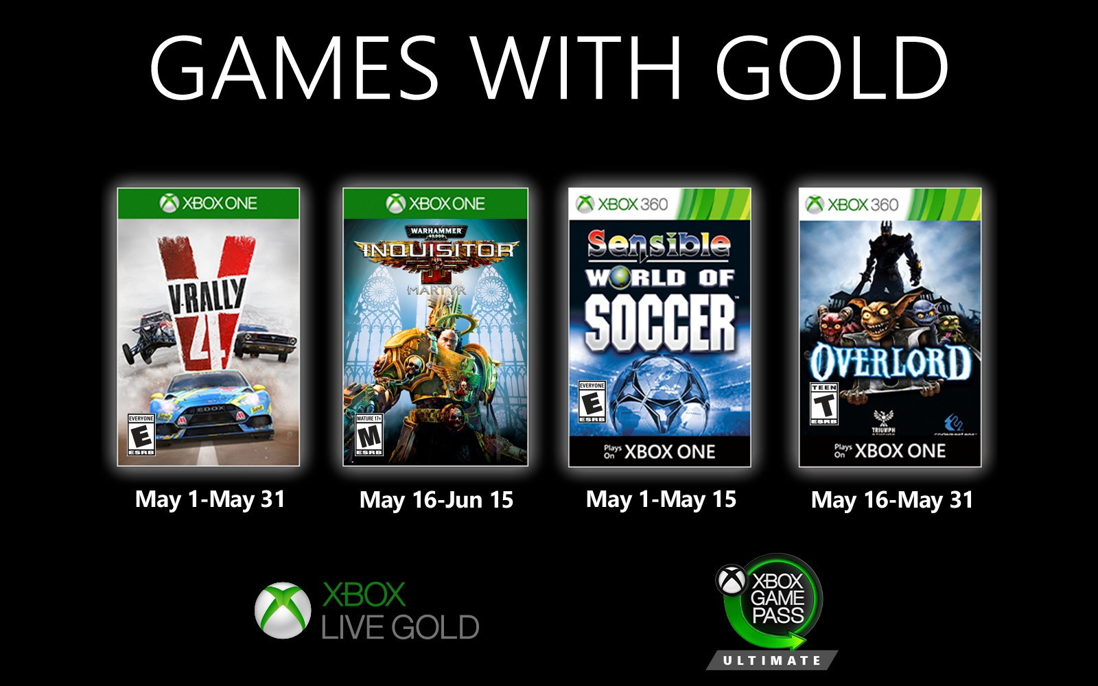 Xbox gold outlet games may 2020