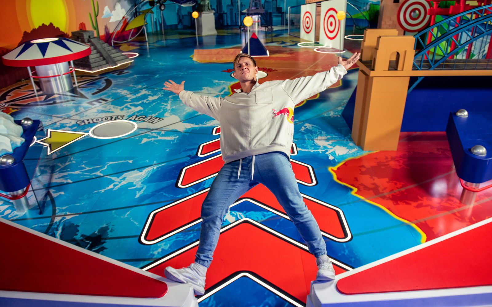 Red Bull Team Up With Freerunner Pasha Petkuns To Make Human Pinball